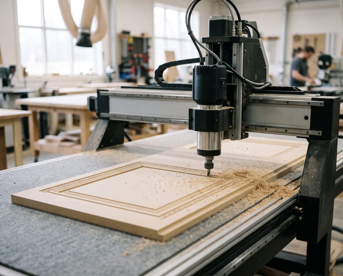 CNC’de işlenmiş desenli MDF dolap kapakları